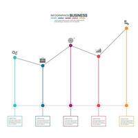 Infographic vector, graph. presentation. Business concepts, parts, steps, processes. Visualization of infographic data. Startup template. - Vector