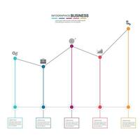 infografía vector, grafico. presentación. negocio conceptos, partes, pasos, procesos. visualización de infografía datos. puesta en marcha modelo. - vector