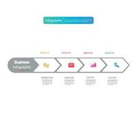 infografía vector, grafico. presentación. negocio conceptos, partes, pasos, procesos. visualización de infografía datos. puesta en marcha modelo. - vector