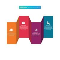 infografía vector, grafico. presentación. negocio conceptos, partes, pasos, procesos. visualización de infografía datos. puesta en marcha modelo. - vector