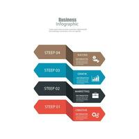 Infographic vector, graph. presentation. Business concepts, parts, steps, processes. Visualization of infographic data. Startup template. - Vector