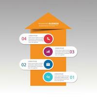 infografía vector, grafico. presentación. negocio conceptos, partes, pasos, procesos. visualización de infografía datos. puesta en marcha modelo. - vector