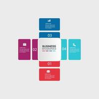 Infographic vector, graph. presentation. Business concepts, parts, steps, processes. Visualization of infographic data. Startup template. - Vector