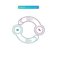 infografía vector, grafico. presentación. negocio conceptos, partes, pasos, procesos. visualización de infografía datos. puesta en marcha modelo. - vector