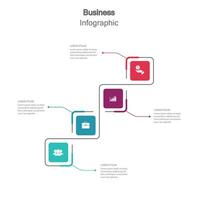 infografía vector, grafico. presentación. negocio conceptos, partes, pasos, procesos. visualización de infografía datos. puesta en marcha modelo. - vector