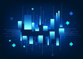 Abstract technology background Square geometric shapes overlapped on top of each other along with connecting lines It represents the storage of technology and the export of data. To be stable and safe vector