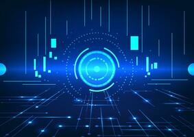 Abstract technology background The technology circle is aligned with the connected circuit. It refers to smart technology that plays a role in giving people access to information. vector