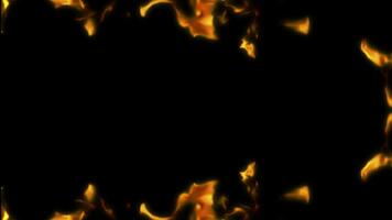 Fire Flame Frames And Element overlay motion graphics video transparent background with alpha channel