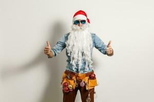 Santa Claus wearing sunglasses. cool santa photo