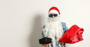 Santa Claus wearing sunglasses. cool santa photo