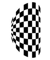 Distorted checkered pattern black and white background design vector illustration.