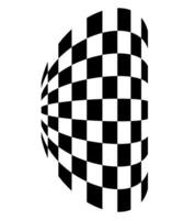 Distorted checkered pattern black and white background design vector illustration.