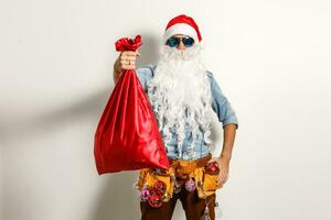 Santa Claus wearing sunglasses. cool santa photo