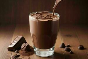 chocolate leche. ai generativo Pro foto