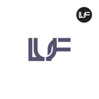 letra luf monograma logo diseño vector