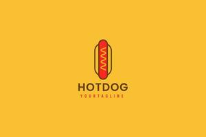 hot dog logo vector icon illustration