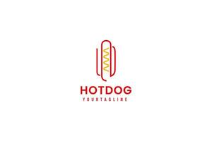 caliente perro logo vector icono ilustración