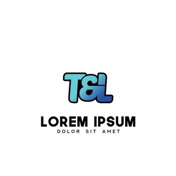 TL Initial Brush In Circle Frame Template Design vector