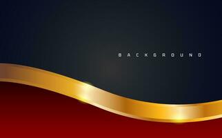 elegante brillante rojo negro dorado lujo fondo web presentación antecedentes diseño vector