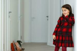 little girl going to school photo