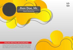 creative and dynamic online meeting presentation background vector