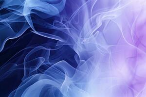 Blue purple gradient abstract background with smoke, neon, glow effect. Generative AI photo