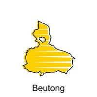 Map City of Beutong illustration design, World Map International vector template with outline graphic sketch style isolated on white background