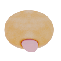 Donut isolated on transparent background . 3D rendering png