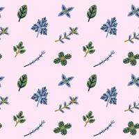 Organic Spice and Herb Pattern vector