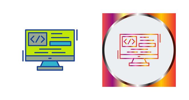 icono de vector de codificación