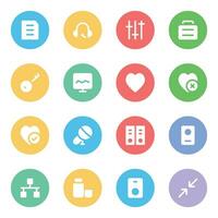 Set of Communication Methods Flat Icons vector