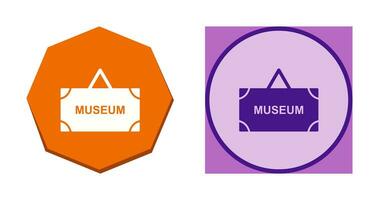 icono de vector de etiqueta de museo