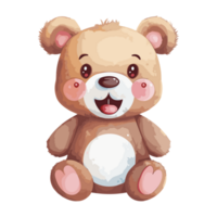 Aquarell Teddy Bär transparent Hintergrund png