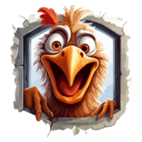 Funny chicken transparent background png