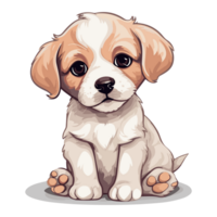 fond transparent de chien mignon png