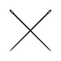 Needle Silhouette, can use for Art Illustration, Logo Gram, Logo Type, Pictogram, Website, Apps, or Graphic Design Element. Vector Illustration