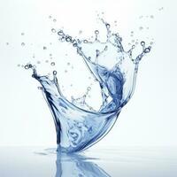 Art of water splash flowing motion photo