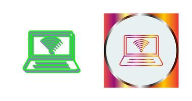 Connected Laptop Vector Icon