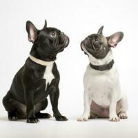 Lovey dogs in isolated white background photo