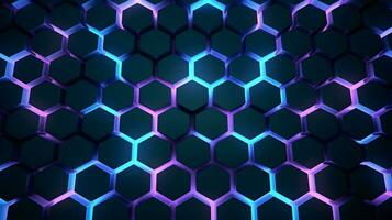 Abstract technological hexagons background. photo
