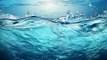 Water splash in the pool Generate AI photo