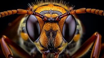 Macro photo of insect head