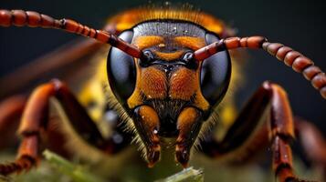Macro photo of insect head
