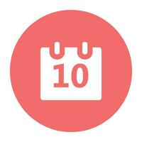 An icon of date on a colored background vector