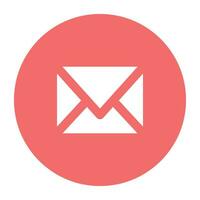 Communication source, flat icon of mail vector