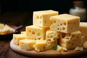 cheese on a plate photo