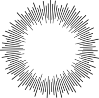 cercle du son vague. l'audio la musique égaliseur. rond circulaire icône. spectre radial modèle et la fréquence Cadre png