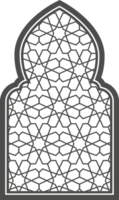 Ramadan Fenster mit Muster. Arabisch Rahmen von Moschee Tür. islamisch Design Vorlage. orientalisch Dekoration mit Ornament. png