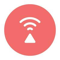 Wireless connection, handy flat icon of hotspot vector