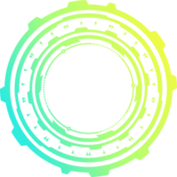 hud trogen element. abstrakt optisk neon syfte. cirkel geometrisk form för virtuell gränssnitt och spel. kamera sökare för prickskytt vapen. png